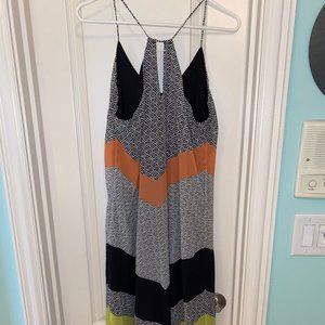 Printed chevron maxi dress size L